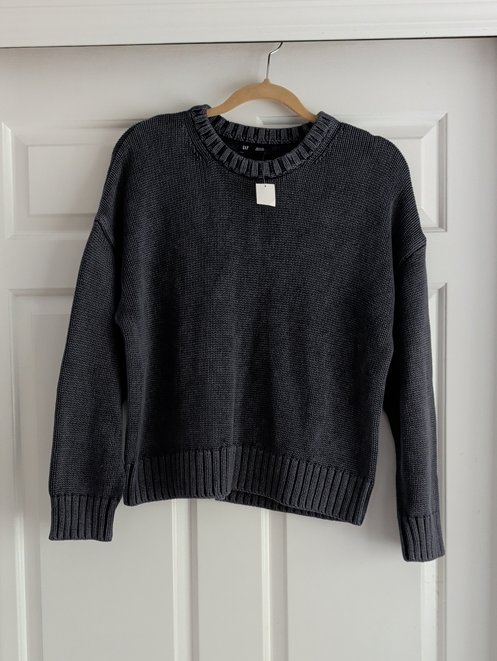 NWT GAP Washed Blue Crewneck Sweater